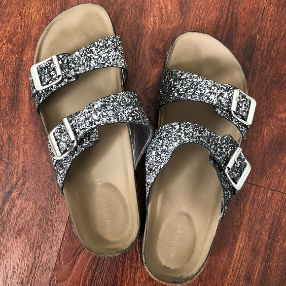 madden girl glitter sandals